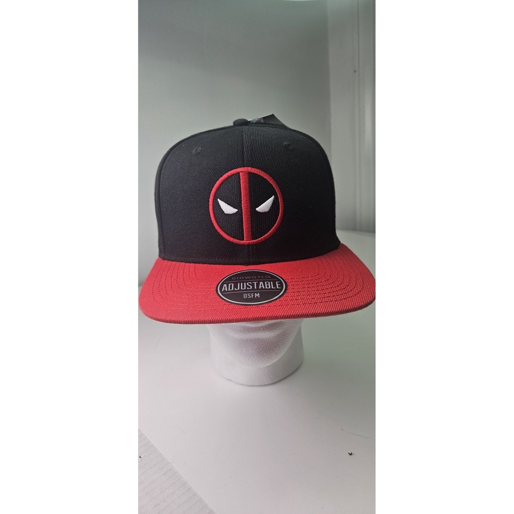 Deadpool New Snapback Hat Cap Black/Red Adult Adjustable Marvel OSFM‎